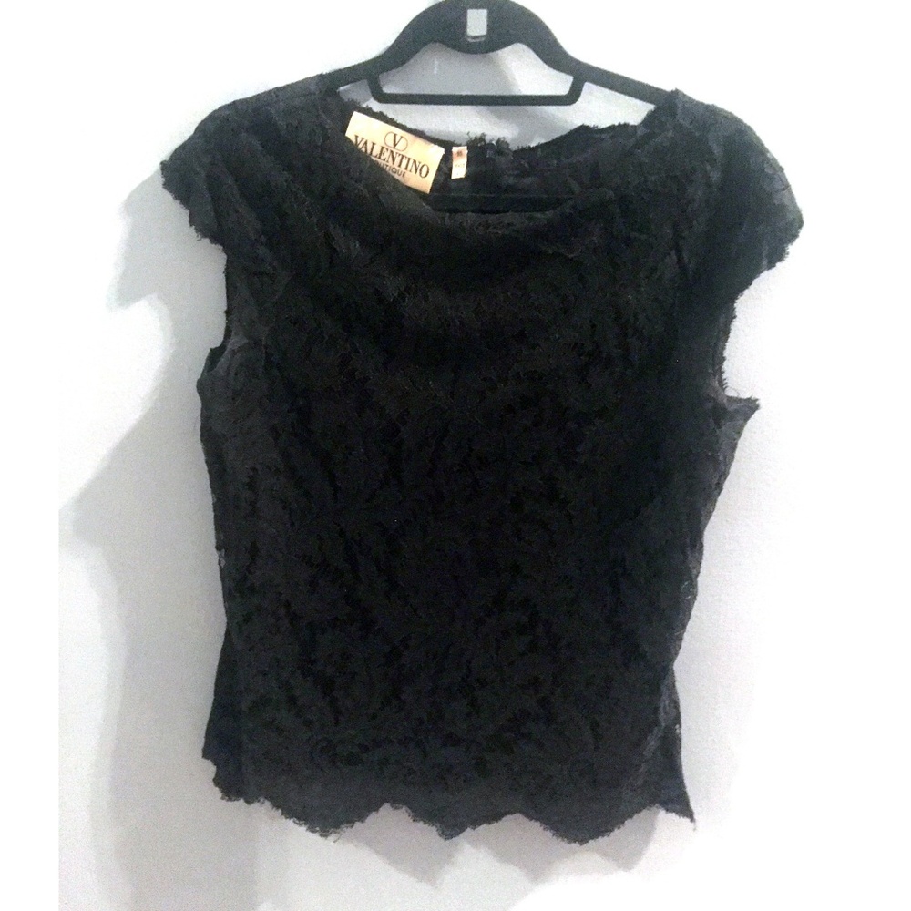 Valentino Black Lace Blouse